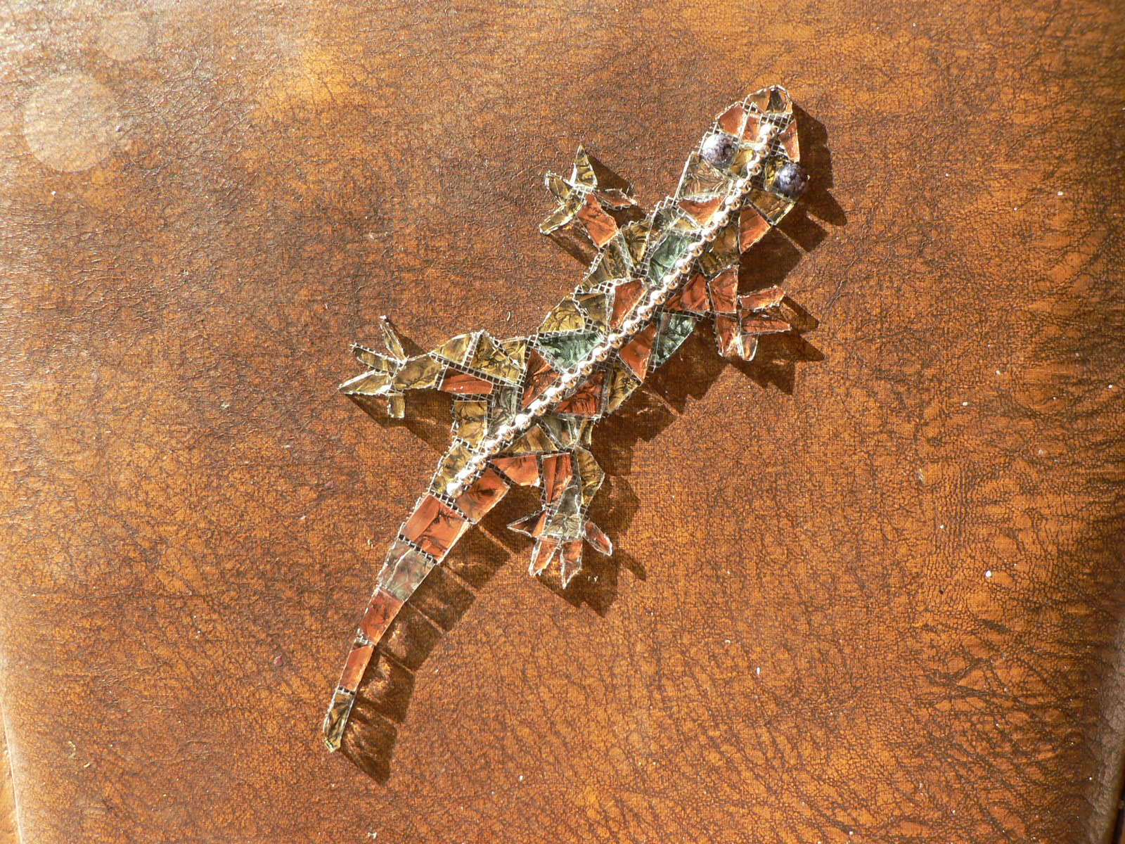 Little brown lizard, Gisela Gibbon Mosaic Artist, Scarborough